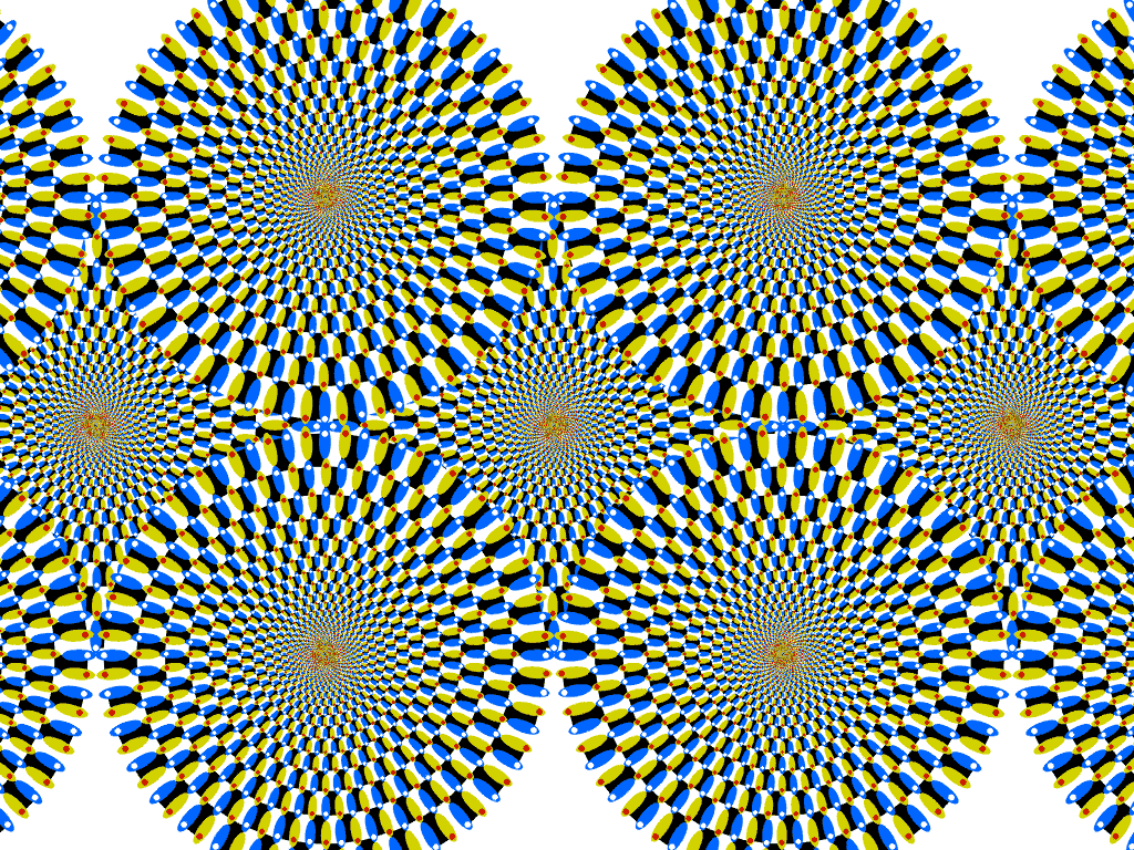 Движущиеся картинки для глаз. Акиоши Китаока. Иллюзия движения. Оптические иллюзии. Иллюзия зрения.